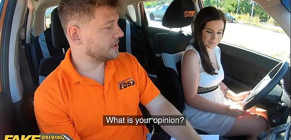 Fake Driving School Teen Learner Little Eliss Has Serious Blowjob Skills